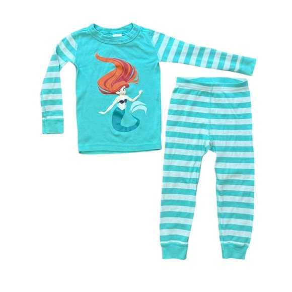 Hanna Andersson Disney Ariel Little Mermaid Pajamas Set Size 3T 90cm - Picture 1 of 14